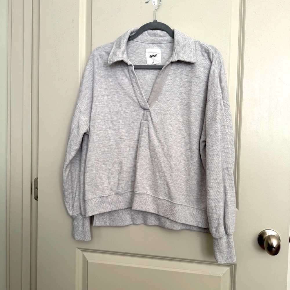 Aerie Collared Sweatshirt Top